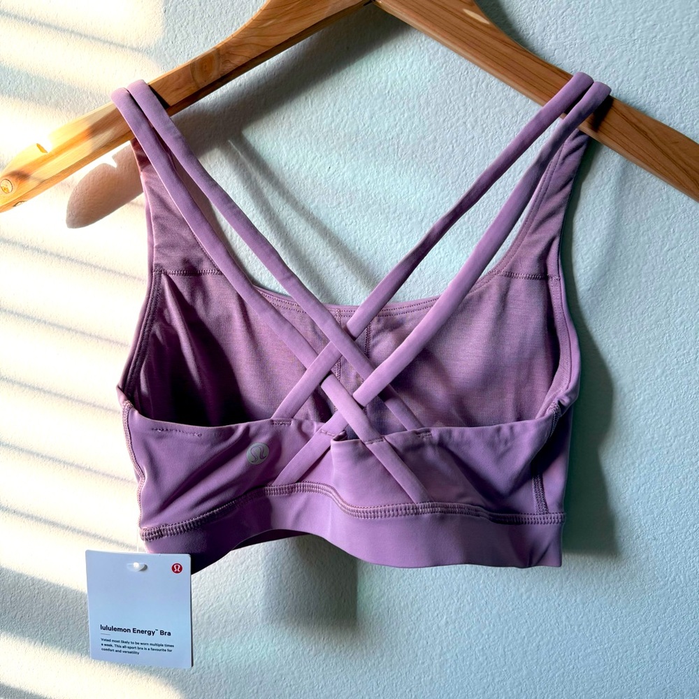 NWT Lululemon Energy Bra Rose Blush Size 4